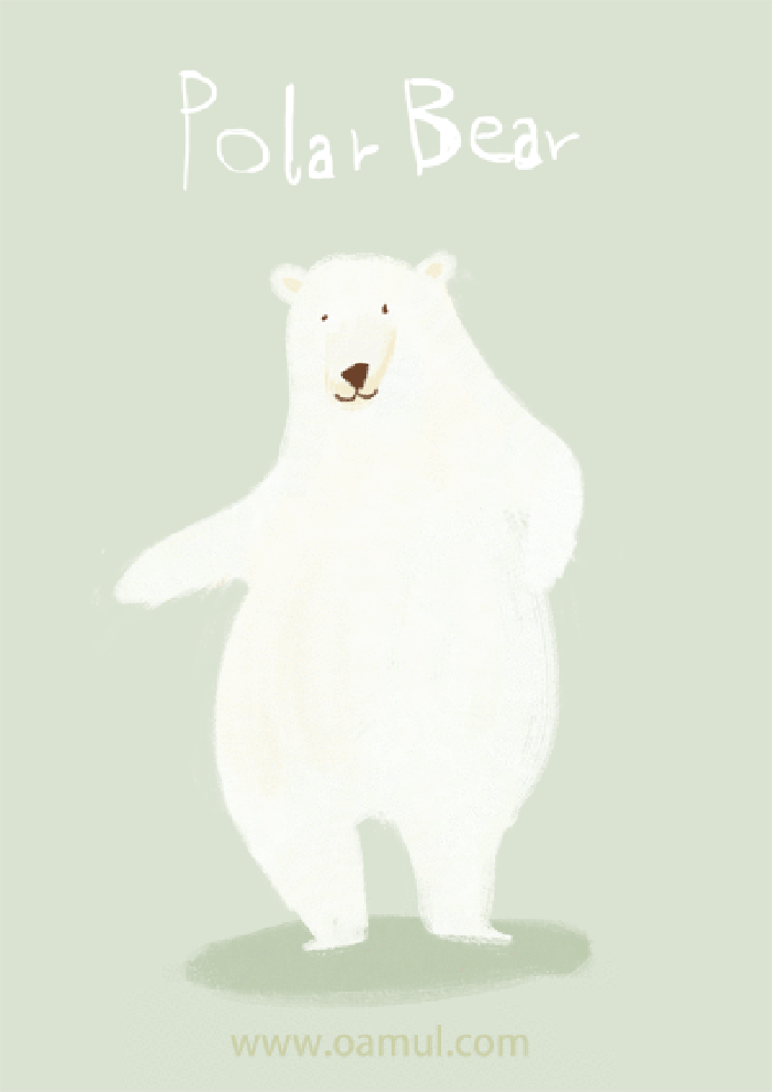 白熊 跳舞 可爱 呆萌