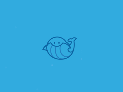 鲸鱼 动画 卡通 可爱