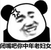 熊猫头 暴漫 闭嘴吧你中老年妇女 搞笑 文字表情包 逗