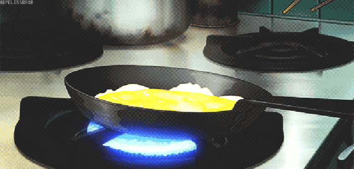 煎饼 蛋液 筷子 搅拌
