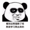 熊猫眼 熬夜 学习 搞怪 逗