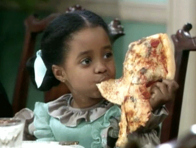 披萨 吃 女孩 好吃