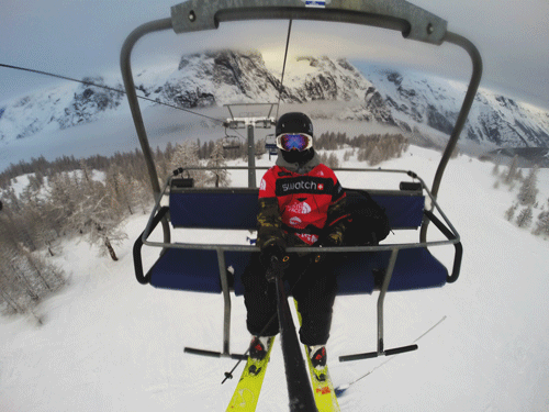 滑雪 雪花 雪原 酷 户外运动 缆车 skiing