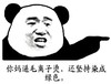 熊猫头 你妈逼毛 离子烫 染成绿色 斗图 搞笑 猥琐