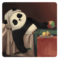 熊猫 睡着 吃东西 好喜欢
