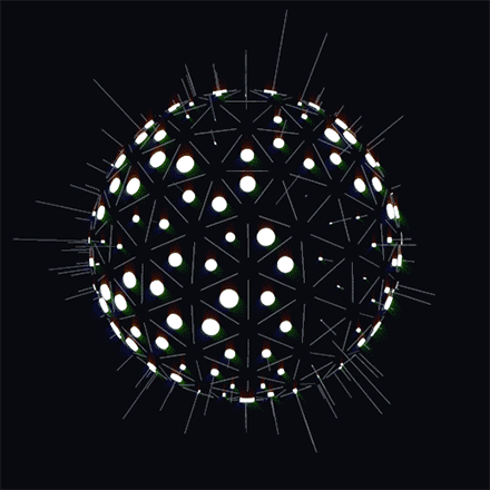 催眠 动效 球 闪亮 金属质感 循环 三维 变幻 艺术设计