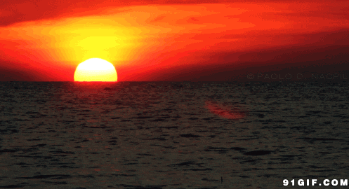 太阳 海面 红色 壮观