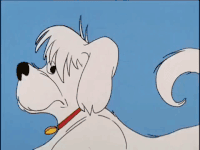 狗 震惊 立耳朵 呆萌 动画 dog