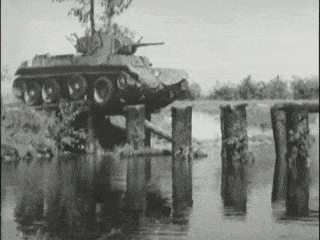 坦克 过去 树桩 水