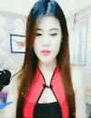 美女 长发 笑容 红嘴唇