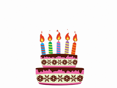 蛋糕 七彩 蜡烛 图案