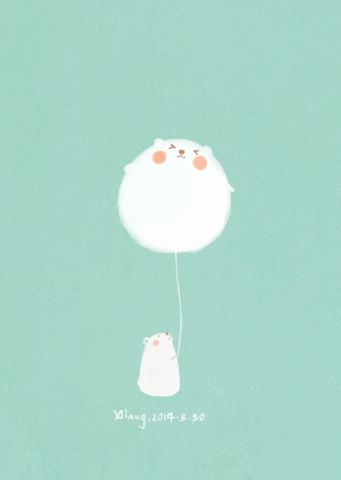 白熊 气球 可爱 漂浮
