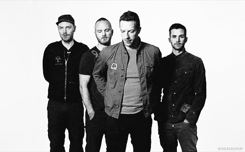 酷玩乐队 Coldplay 克里斯·马丁 强尼·巴克蓝  威尔·查平   黑白