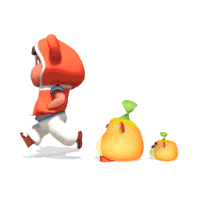 卡通 跟着走 回头 大眼睛