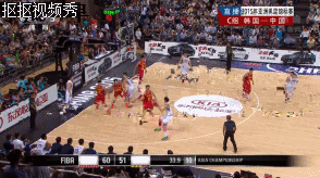 篮球 亚锦赛 中国 韩国 接球就投 三分球 激烈对抗 汗流浃背 英气逼人 劲爆体育