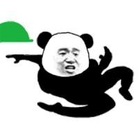 暴漫 熊猫头 绿帽子 谢谢我很喜欢 搞怪 逗