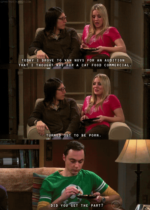 生活大爆炸 佩妮 艾米 谢尔顿·库珀 看电视 吃 食物 The Big Bang Theory