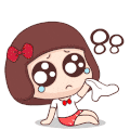 小女孩 蝴蝶结 大眼睛 萌萌的