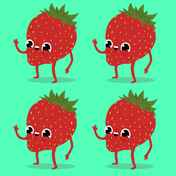 水果 草莓 跳舞 有趣