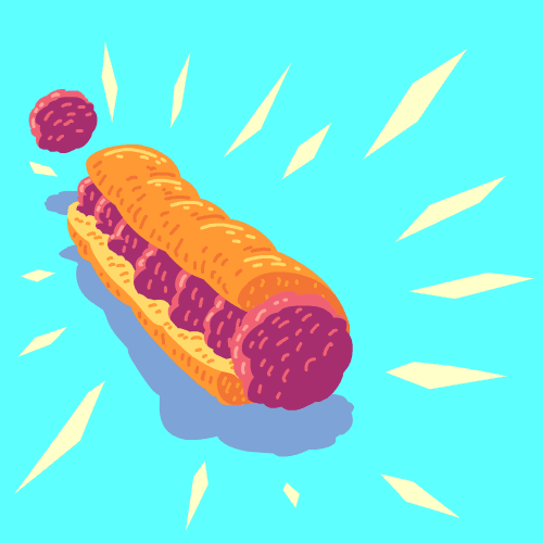 三明治 sandwich food 饼干 卡通