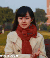 长发 围巾 唯美 美女