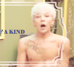 G-Dragon 银发 半裸 害羞