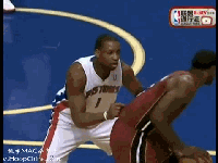 篮球 NBA 盖帽 活塞 麦迪 热火 詹姆斯 激烈对抗 劲爆体育