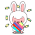 兔子 爱心 糖果 开心