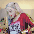 美女 红唇 吃东西 恐怖