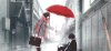 雨伞 让给你 下雨 路边