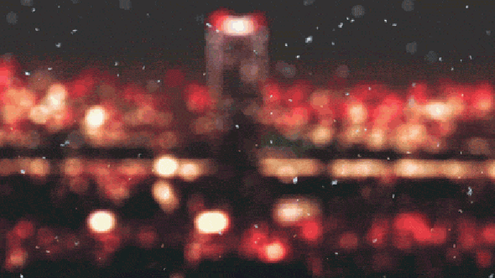 失焦的美 都市 夜景 下雪