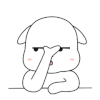 小兔兔 可爱 害羞 叹气