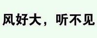 文字 大风 风好大 听不见