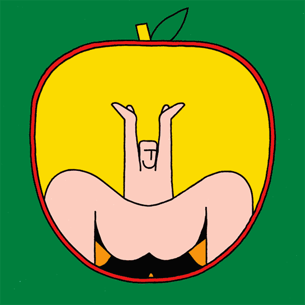 动漫 卡通 背景 苹果 搞怪 创意