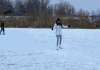 雪地 滑雪 摔跤 搞笑