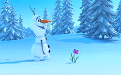 冰雪奇缘 奥拉夫 雪地 花 冰冻 雪人 可爱 动画 Frozen Disney