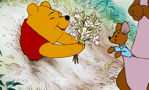 小熊 小老鼠 送花 有爱