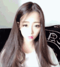 美女 长发 大眼睛 红嘴唇