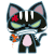 小猫 红心 滴血 生气