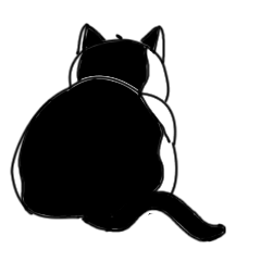 可爱 猫咪 背影 简笔画