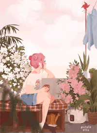 卡通 动漫 花 美女