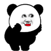 暴漫 熊猫头 超大霸屏 吐舌 搞怪 逗