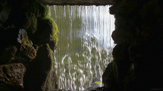 瀑布 水帘洞 清凉 洞穴