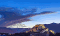 西藏 夜空 星空 布达拉宫