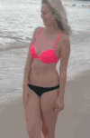 美女 比基尼 海边 性感