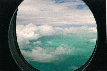 云彩 蓝天 飞机 窗户