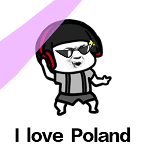 ilovepoland买了疯了抖音蘑菇头歌词我爱波兰gif动图