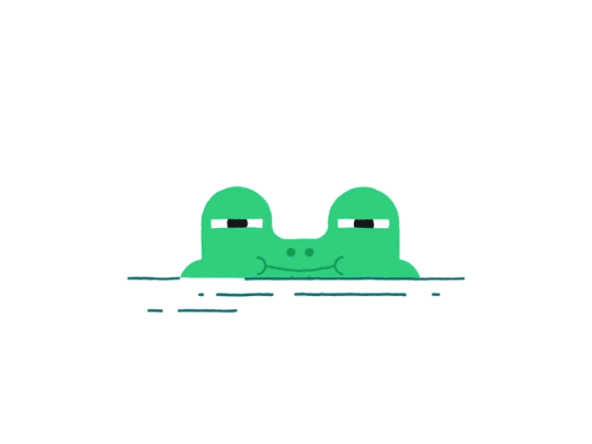 青蛙游泳动图图片