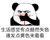 暴漫 熊猫头 黄色 搞怪 逗