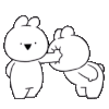 夸张兔 可爱 情侣 搞笑
